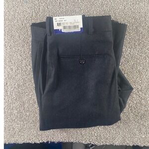 Austin Reed Mens 33 Wool Cashmere Dress Pants Charcoal Unhemmed Pleated NWT
